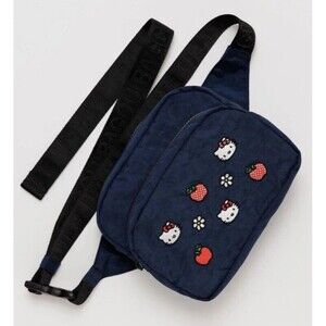 Hello Kitty Sanrio x Baggu Embroidered Fanny Pack Belt Bag Travel Purse Apples
